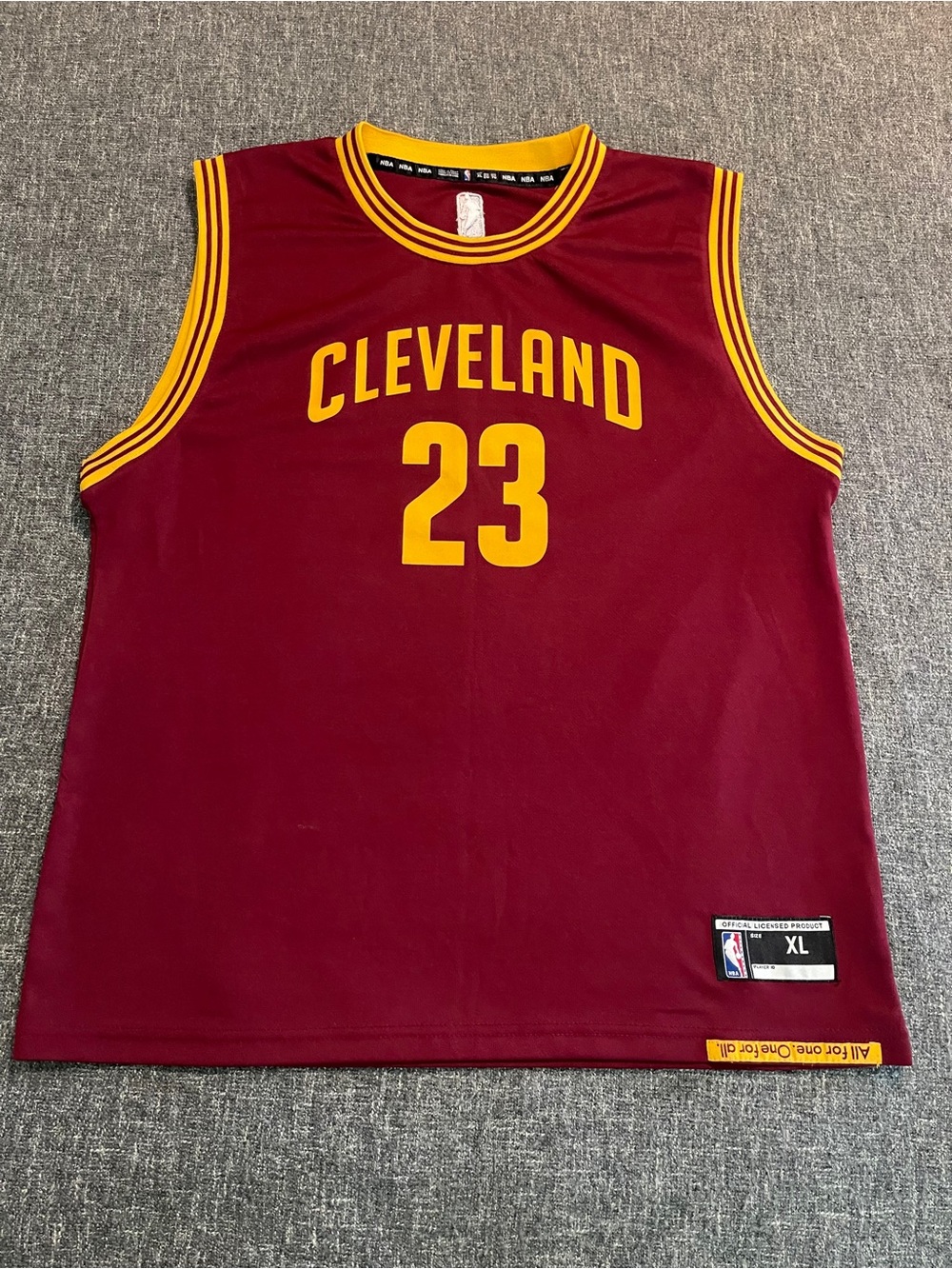 NBA Kids Cleveland Sleeveless Jersey in Maroon and Gold - 23